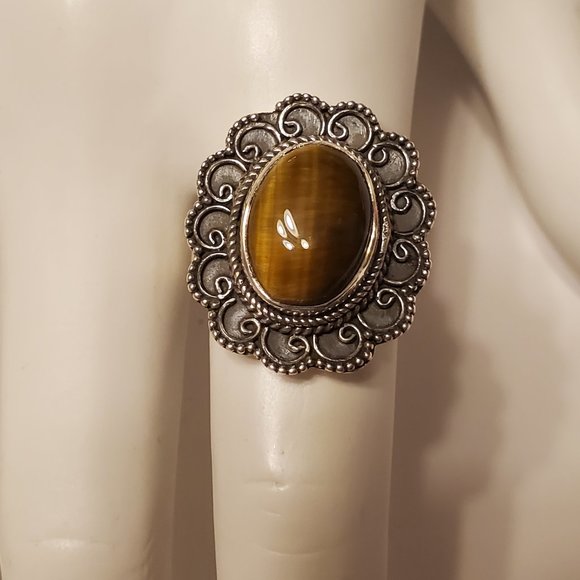 Jewelry - TIGER EYE STERLING SILVER  RING
